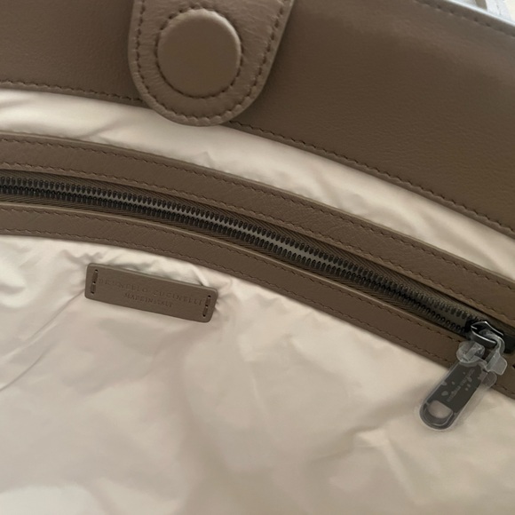 NWT 3K Brunello Cucinelli Italy Brown Cream Sequins Knitted Tote Handbag Bag - Picture 6 of 14